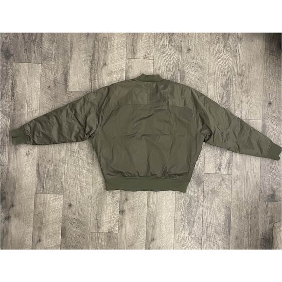 Athleta Endless Bomber Jacket‎ Womens M Olive Green Full Zip - Picture 8 of 8